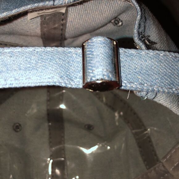 Cruise Club LOVE Embellished Cotton Vintage Wash Denim Cap - Picture 8 of 9